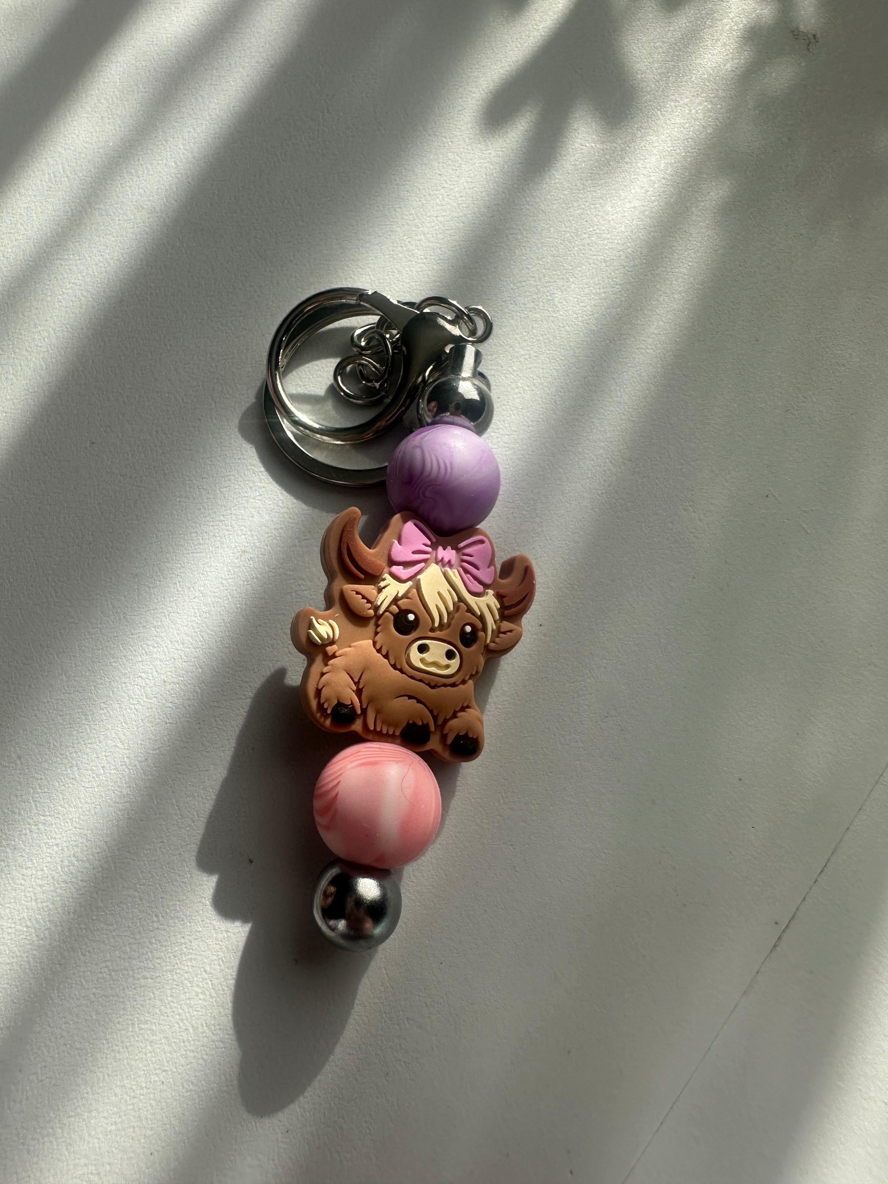 Cow keychain