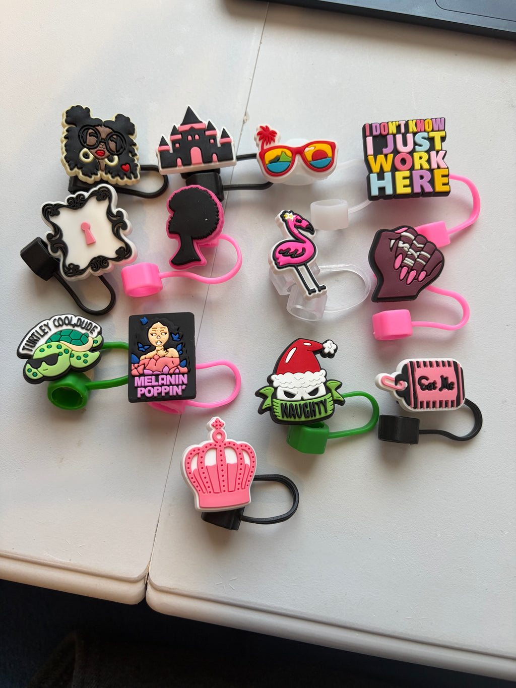 Random Straw toppers