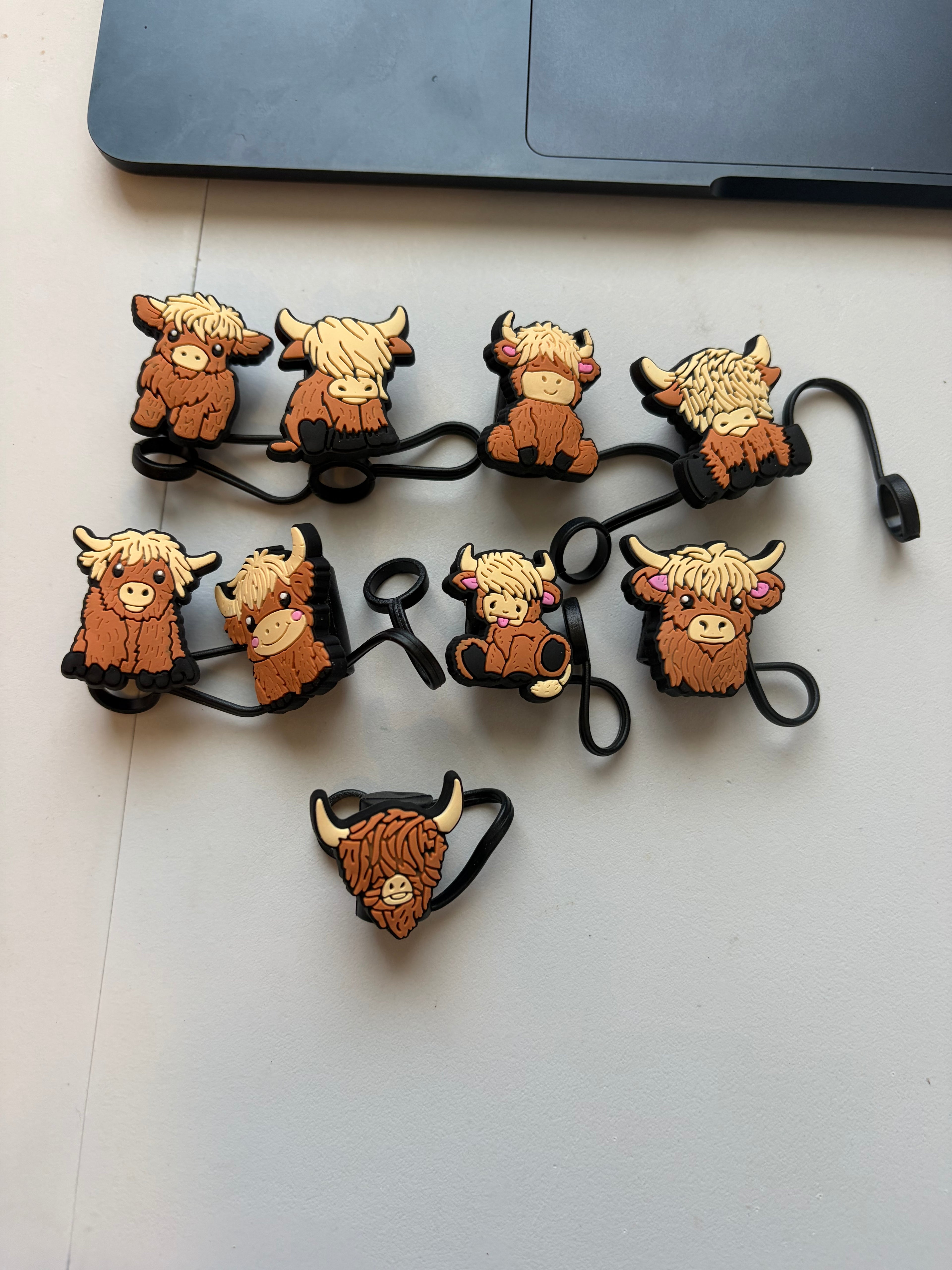 Cow Straw toppers