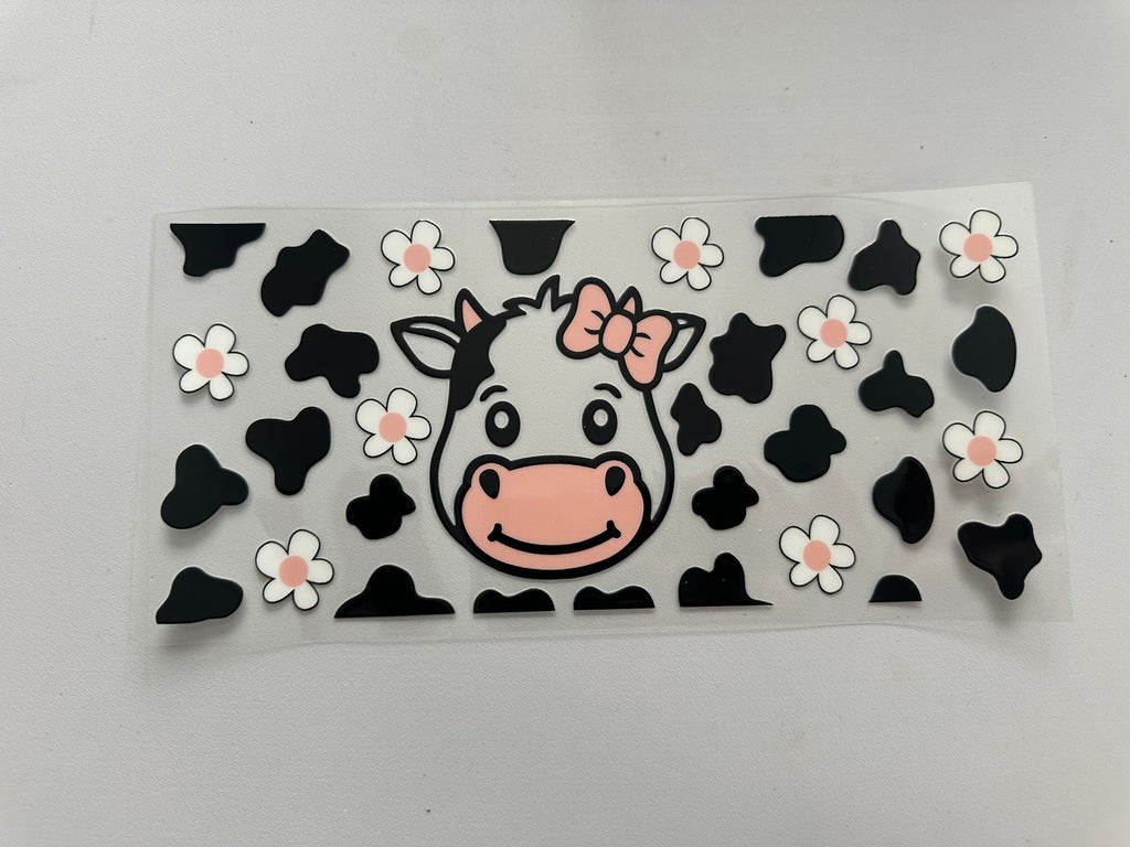 Cow with Daisies