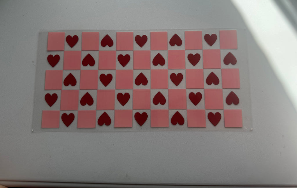 Pink Plaid with hearts