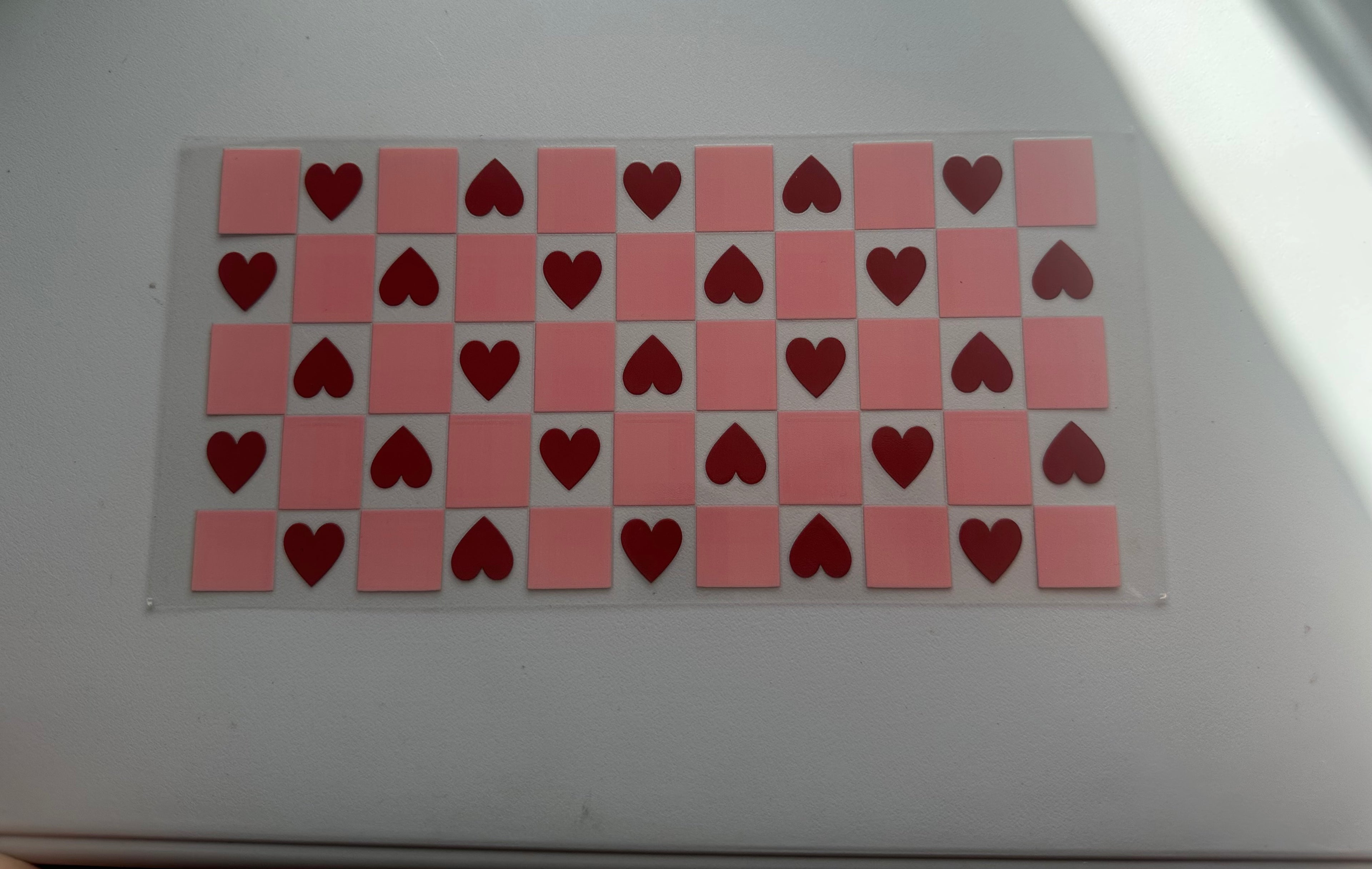 Pink Plaid with hearts